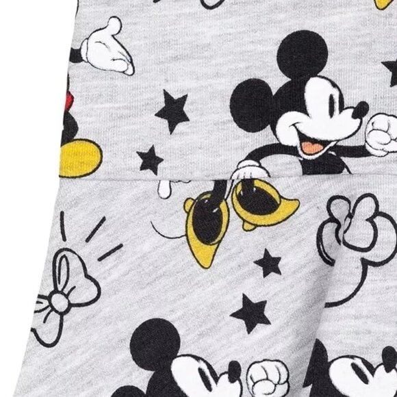 Disney Minnie/Mickey Mouse Big Girls Short Sleeve Dress Scrunchy Set Gray 10-12 - Picture 6 of 9